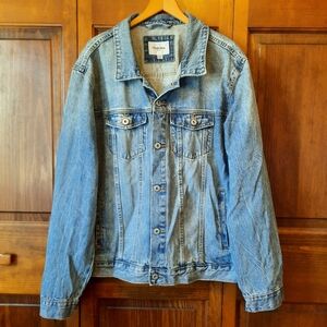 Goodfellow & Co 100% Cotton Rigid Medium Wash Trucker Denim Jacket Size XXL